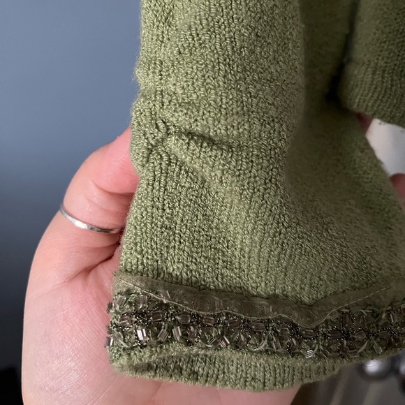 Vintage April Cornell Pistachio Green Cardigan - Picture 4 of 5